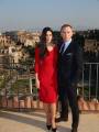 Дэниел Крэйг и Моника Беллуччи на съемках фильма "007: Спектр"