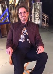 Тони Старк дал интервью Питеру Паркеру на съемках Мстителей 3