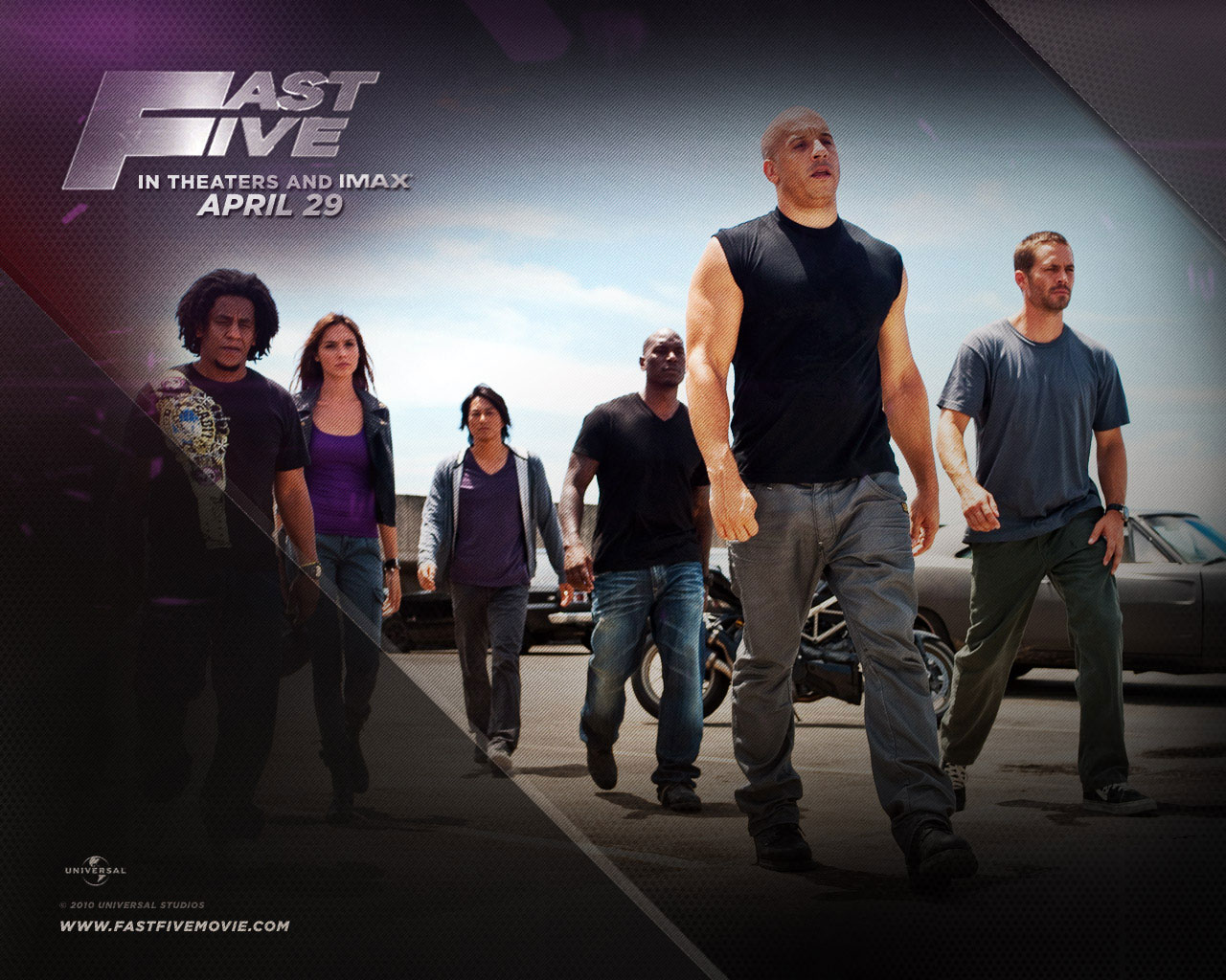 Обои к фильму "Форсаж 5" / Fast Five (2011), разрешение: 1280 x 1024