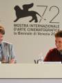Том Хупер и Эдди Редмэйн на пресс-конференции фильма "Девушка из Дании" на 72-м Венецианском кинофестивале