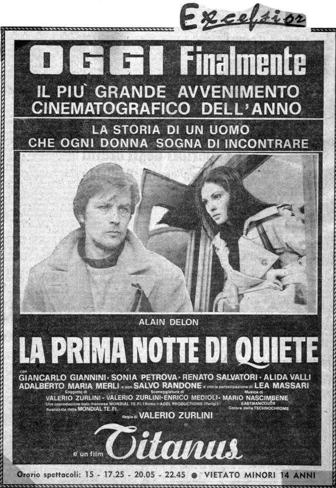 Первая ночь покоя / La prima notte di quiete (1972) отзывы. Рецензии. Новости кино. Актеры фильма Первая ночь покоя. Отзывы о фильме Первая ночь покоя