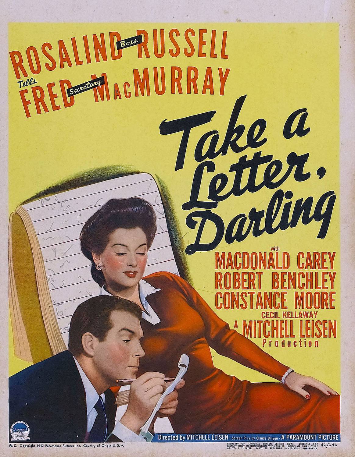 Возьми письмо, дорогая / Take a Letter, Darling (1942) отзывы. Рецензии. Новости кино. Актеры фильма Возьми письмо, дорогая. Отзывы о фильме Возьми письмо, дорогая