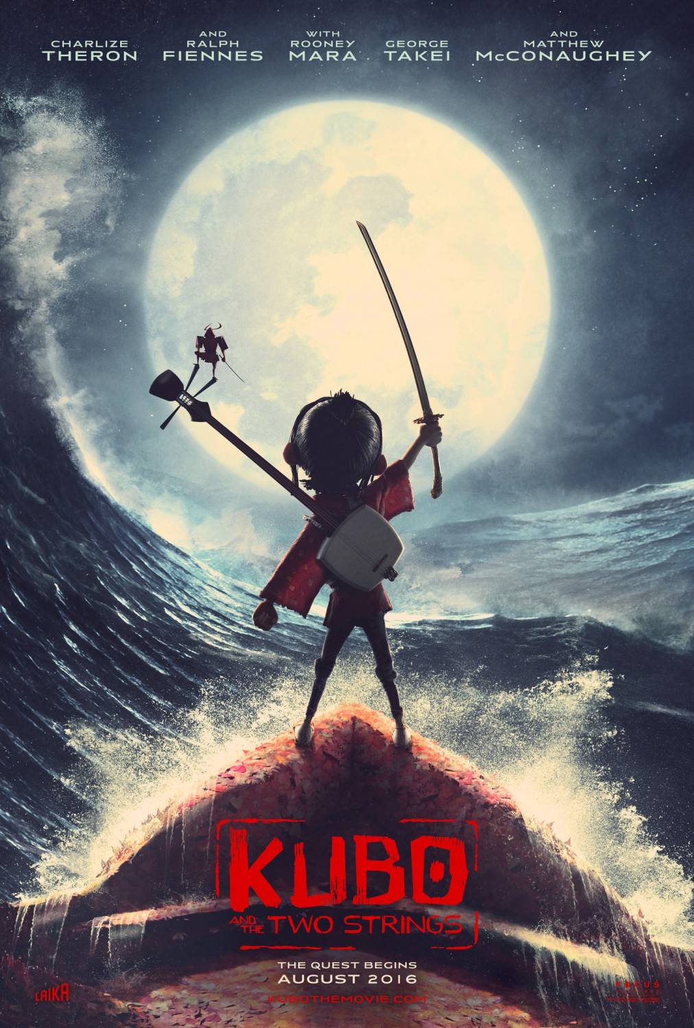Постер N114137 к мультфильму Кубо. Легенда о самурае (2016)