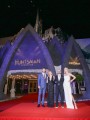 Крис Хемсворт, Джессика Честейн, Шарлиз Терон и Седрик Николя-Троян на премьере фильма "Белоснежка и охотник 2" в Сингапуре
