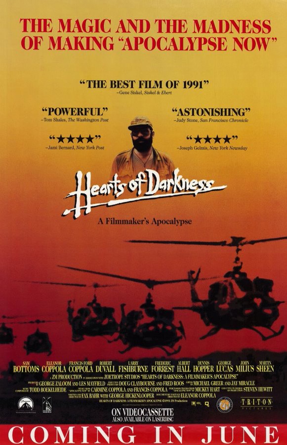 Сердца тьмы: Апокалипсис кинематографиста / Hearts of Darkness: A Filmmaker`s Apocalypse (1991) отзывы. Рецензии. Новости кино. Актеры фильма Сердца тьмы: Апокалипсис кинематографиста. Отзывы о фильме Сердца тьмы: Апокалипсис кинематографиста