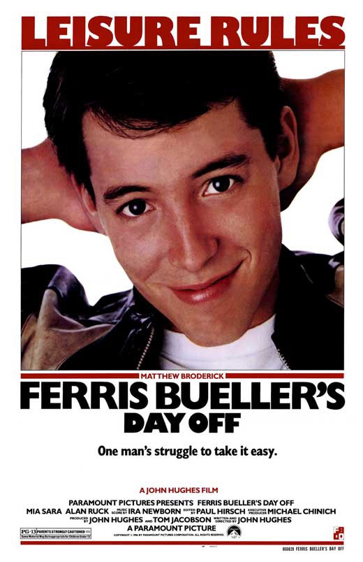 Постер N124253 к фильму Выходной день Ферриса Бьюллера (1986)