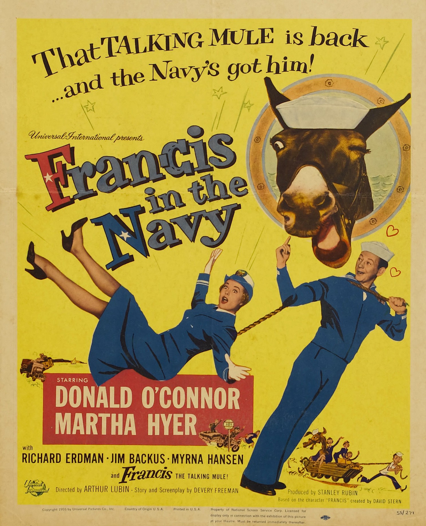 Фрэнсис на флоте / Francis in the Navy (1955) отзывы. Рецензии. Новости кино. Актеры фильма Фрэнсис на флоте. Отзывы о фильме Фрэнсис на флоте