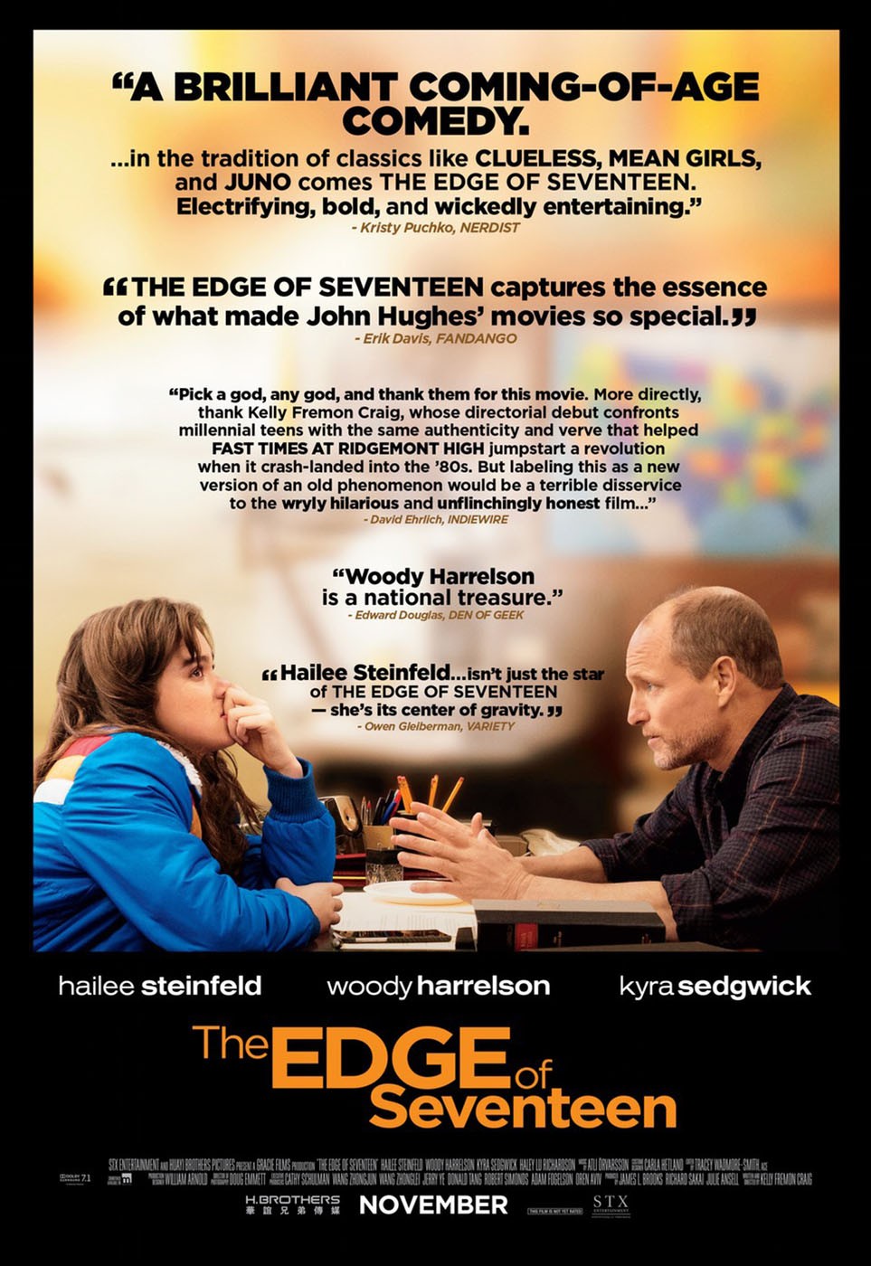 Семнадцатилетний рубеж / The Edge of Seventeen (2016) отзывы. Рецензии. Новости кино. Актеры фильма Семнадцатилетний рубеж. Отзывы о фильме Семнадцатилетний рубеж