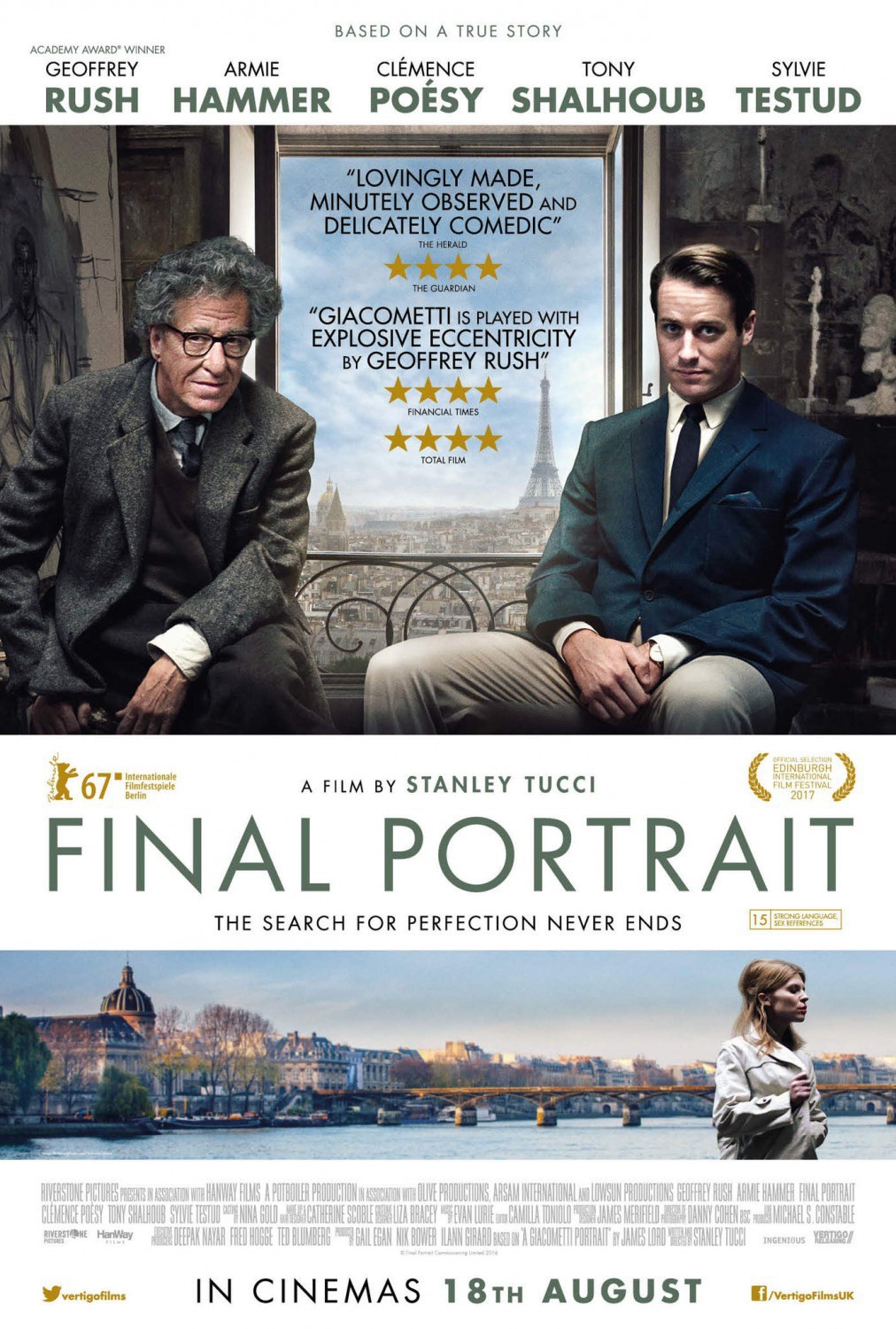 Последний портрет / Final Portrait (2017) отзывы. Рецензии. Новости кино. Актеры фильма Последний портрет. Отзывы о фильме Последний портрет