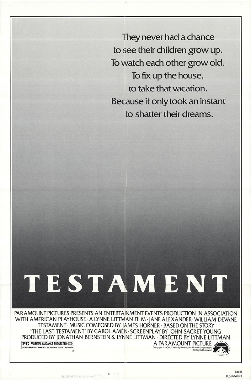 Завещание / Testament (1983) отзывы. Рецензии. Новости кино. Актеры фильма Завещание. Отзывы о фильме Завещание