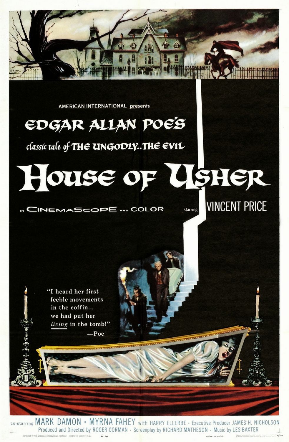 Дом Ашеров / House of Usher (1960) отзывы. Рецензии. Новости кино. Актеры фильма Дом Ашеров. Отзывы о фильме Дом Ашеров