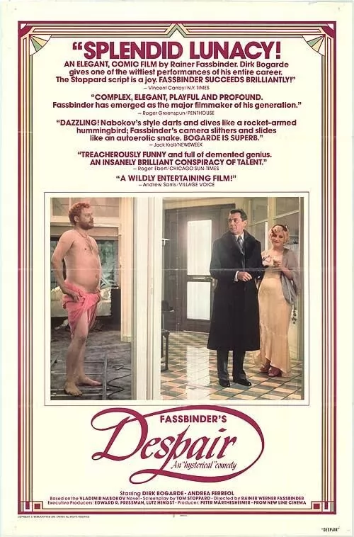 Отчаяние / Despair (1978) отзывы. Рецензии. Новости кино. Актеры фильма Отчаяние. Отзывы о фильме Отчаяние