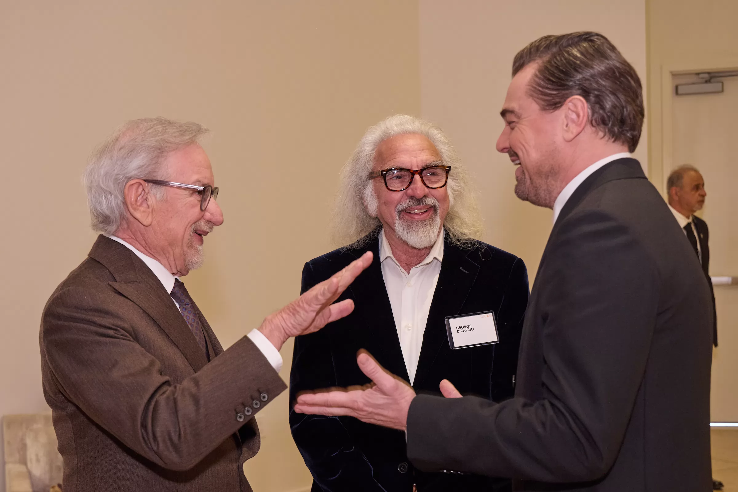 Стивен Спилберг, Джордж ДиКаприо и Леонардо ДиКаприо