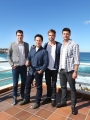 Zachary Quinto, J.J. Abrams, Chris Pine and Karl Urban