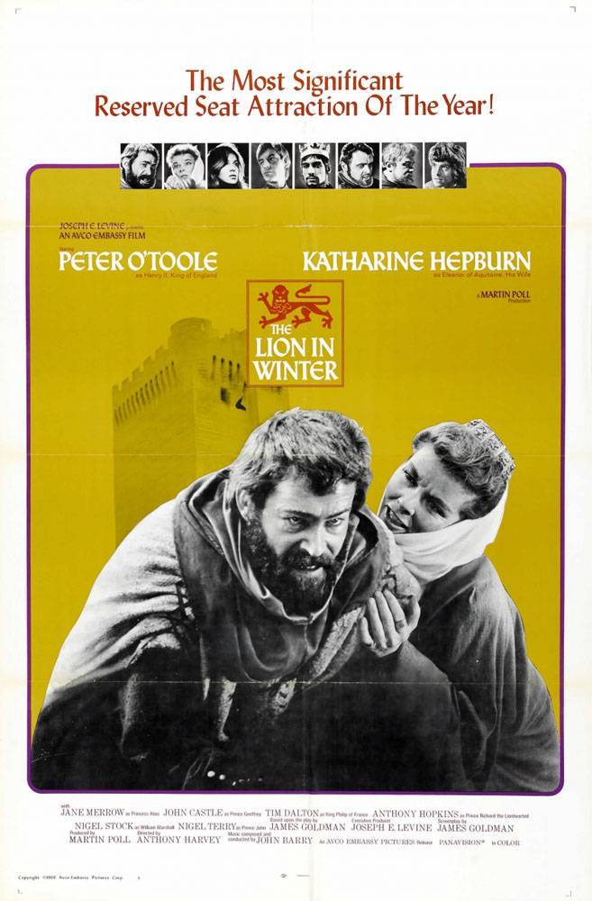 Лев зимой / The Lion in Winter (1968) отзывы. Рецензии. Новости кино. Актеры фильма Лев зимой. Отзывы о фильме Лев зимой