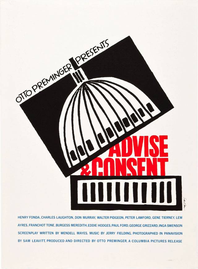 Постер N18508 к фильму Совет и согласие (1962)
