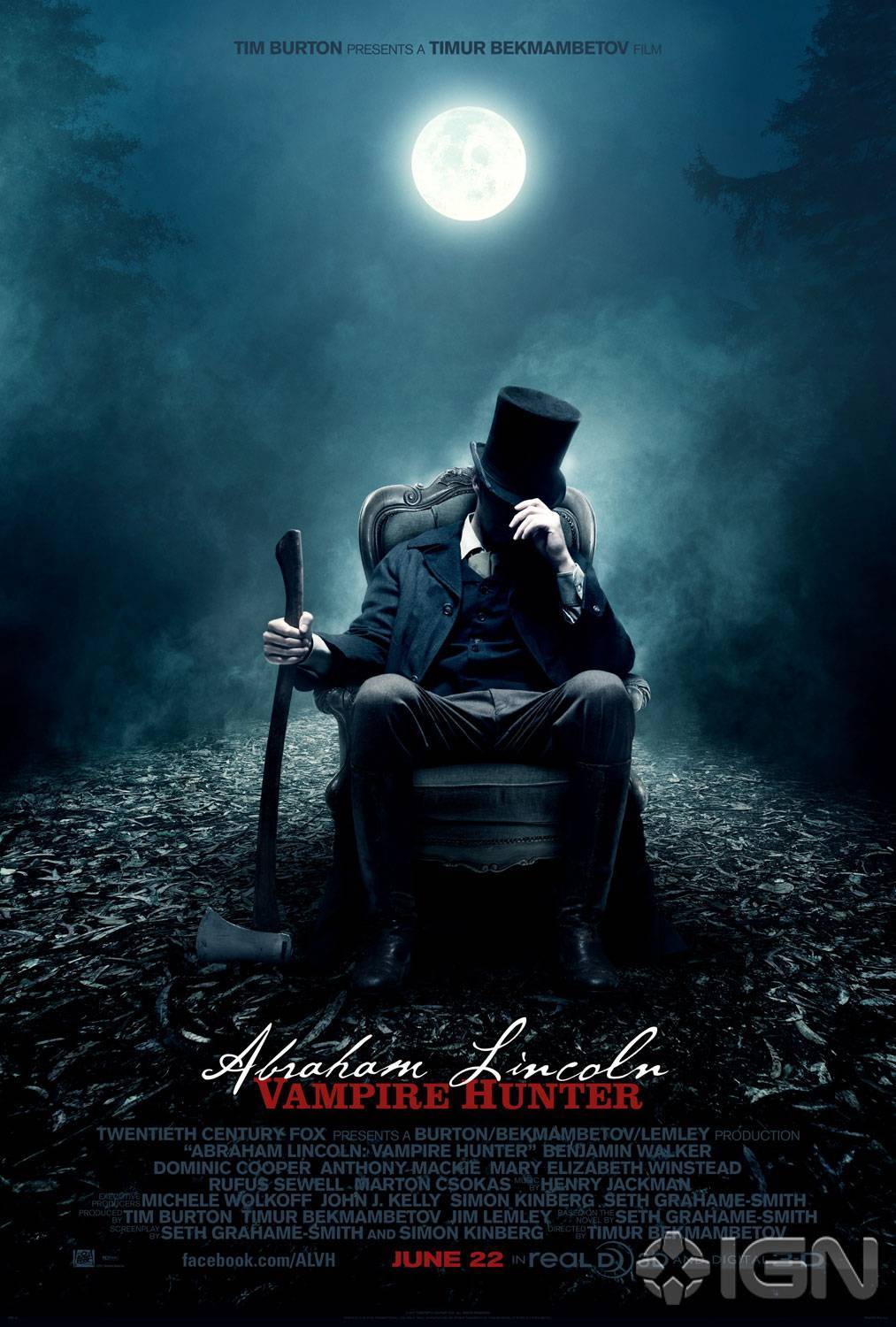 Президент Линкольн: Охотник на вампиров: постер N19309