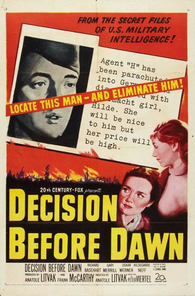 Решение перед рассветом / Decision Before Dawn (1951) отзывы. Рецензии. Новости кино. Актеры фильма Решение перед рассветом. Отзывы о фильме Решение перед рассветом