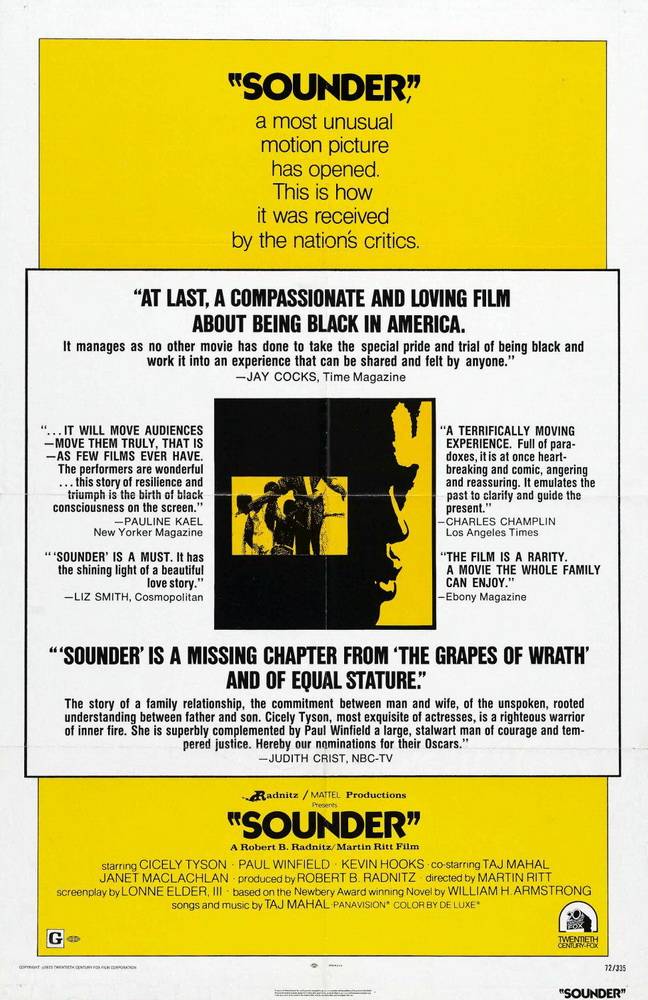 Саундер / Sounder (1972) отзывы. Рецензии. Новости кино. Актеры фильма Саундер. Отзывы о фильме Саундер