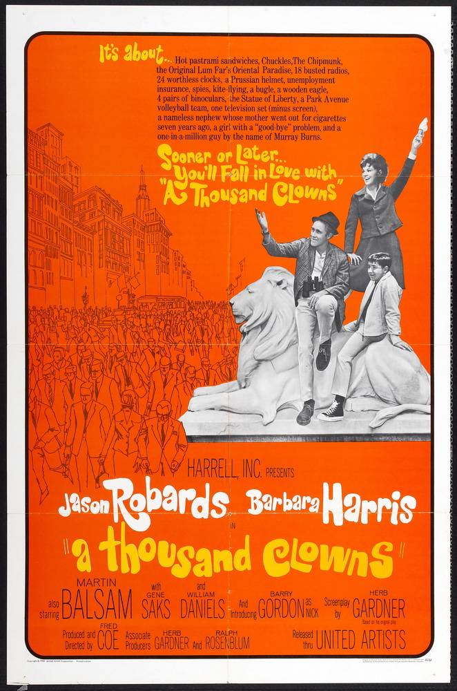 Тысяча клоунов / A Thousand Clowns (1965) отзывы. Рецензии. Новости кино. Актеры фильма Тысяча клоунов. Отзывы о фильме Тысяча клоунов