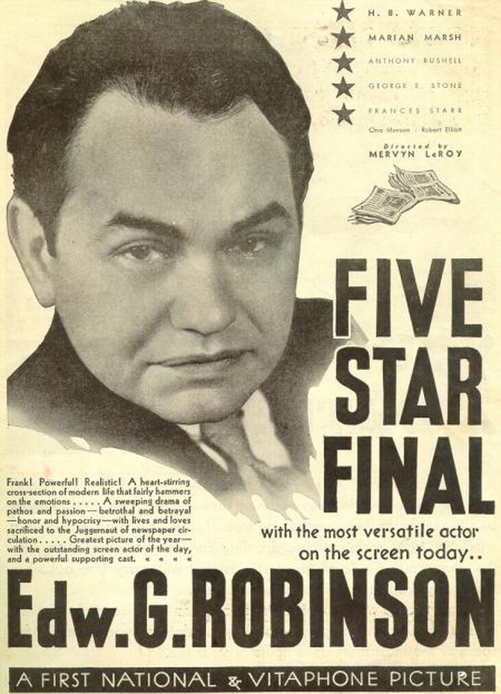 Пять последних звезд / Five Star Final (1931) отзывы. Рецензии. Новости кино. Актеры фильма Пять последних звезд. Отзывы о фильме Пять последних звезд