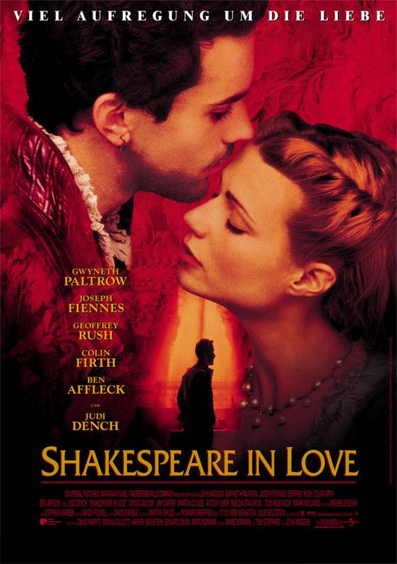 Влюбленный Шекспир / Shakespeare in Love (1998) отзывы. Рецензии. Новости кино. Актеры фильма Влюбленный Шекспир. Отзывы о фильме Влюбленный Шекспир