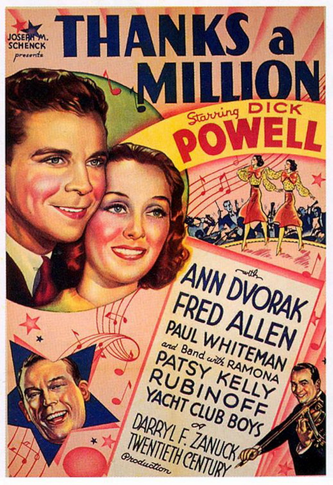 Миллион благодарностей / Thanks a Million (1935) отзывы. Рецензии. Новости кино. Актеры фильма Миллион благодарностей. Отзывы о фильме Миллион благодарностей