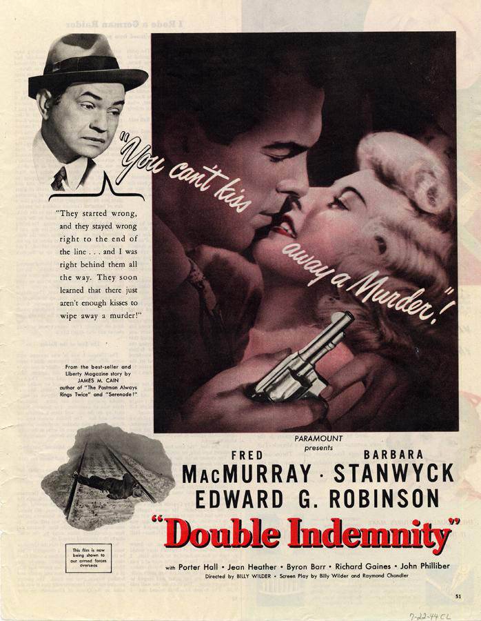Двойная страховка / Double Indemnity (1944) отзывы. Рецензии. Новости кино. Актеры фильма Двойная страховка. Отзывы о фильме Двойная страховка