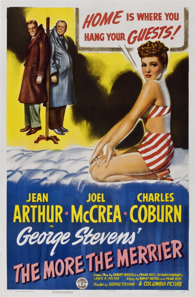 Чем больше, тем веселее / The More the Merrier (1943) отзывы. Рецензии. Новости кино. Актеры фильма Чем больше, тем веселее. Отзывы о фильме Чем больше, тем веселее