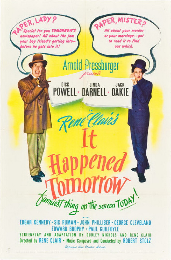 Это случилось завтра / It Happened Tomorrow (1944) отзывы. Рецензии. Новости кино. Актеры фильма Это случилось завтра. Отзывы о фильме Это случилось завтра