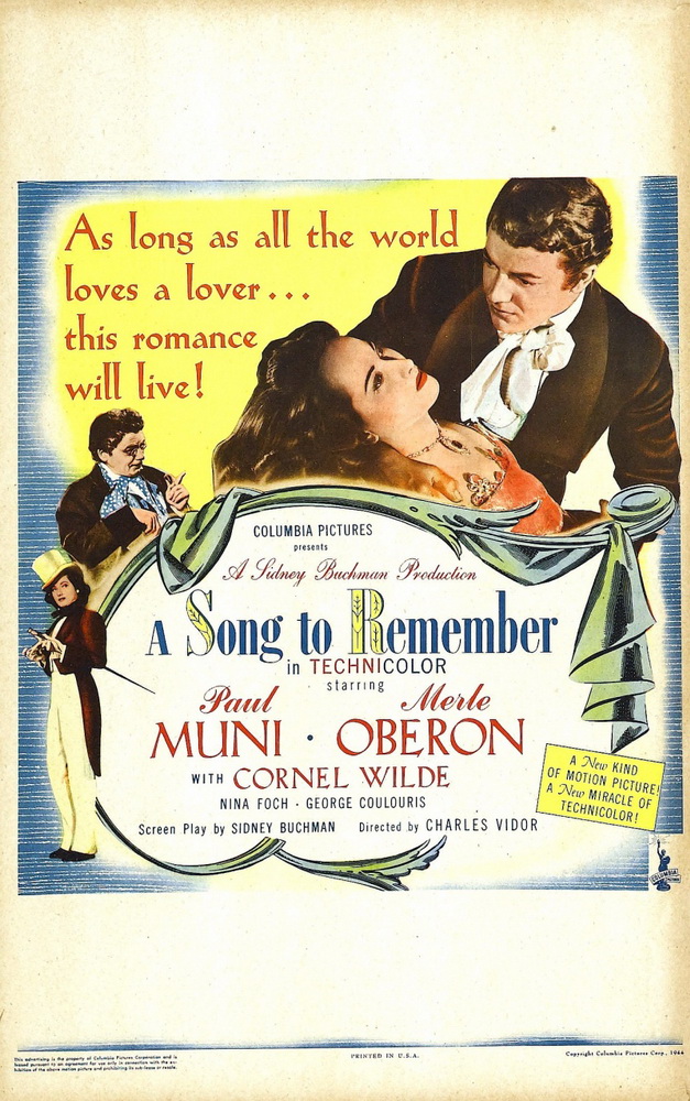 Песня на память / A Song to Remember (1945) отзывы. Рецензии. Новости кино. Актеры фильма Песня на память. Отзывы о фильме Песня на память