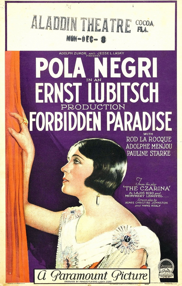 Запретный рай / Forbidden Paradise (1924) отзывы. Рецензии. Новости кино. Актеры фильма Запретный рай. Отзывы о фильме Запретный рай