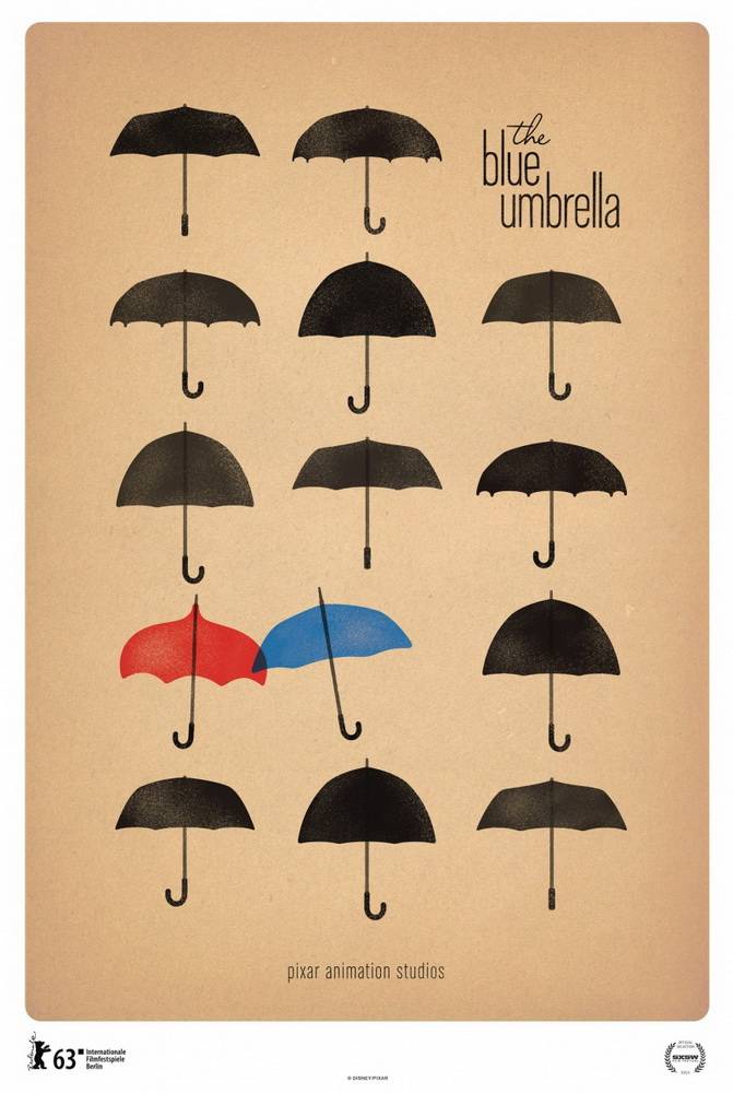 Синий зонтик: постер N85123