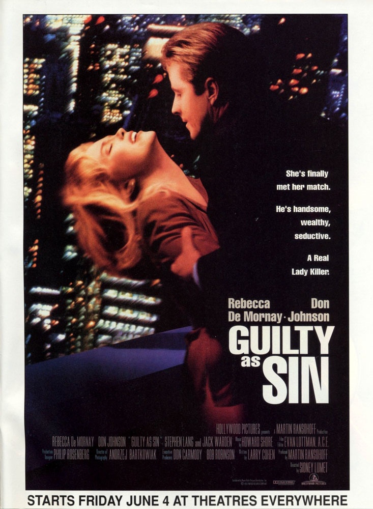 Виновен вне подозрений / Guilty as Sin (1993) отзывы. Рецензии. Новости кино. Актеры фильма Виновен вне подозрений. Отзывы о фильме Виновен вне подозрений