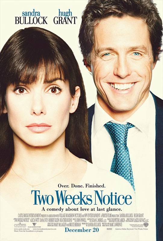 Любовь с уведомлением / Two Weeks Notice (2002) отзывы. Рецензии. Новости кино. Актеры фильма Любовь с уведомлением. Отзывы о фильме Любовь с уведомлением