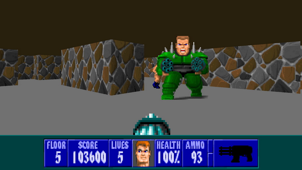Игра Wolfenstein 3D (1992). Скриншот N93404