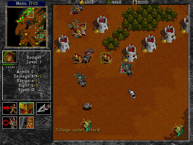 Игра WarCraft II: Tides of Darkness (1995). Скриншот N94148