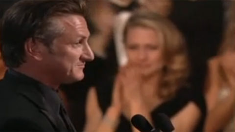 Выступление Шона Пенна на церемонии "Оскар"