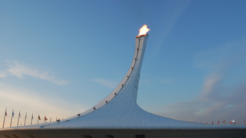 Олимпийский факел в Сочи
